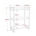 Ver imagem 5 de Kit 3 Peças com Mesa para Escritório em L, Estante e Gaveteiro Espresso Móveis