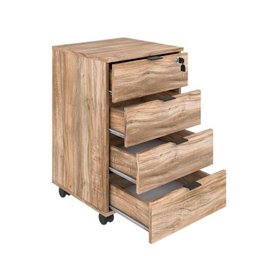 Kit 3 Peças com Mesa para Escritório em L, Estante e Gaveteiro Espresso Móveis - 14