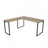 Kit 3 Peças com Mesa para Escritório em L, Estante e Gaveteiro Espresso Móveis - 3