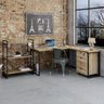 Kit 3 Peças com Mesa para Escritório em L, Estante e Gaveteiro Espresso Móveis - 1