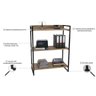 Kit 3 Peças com Mesa para Escritório em L, Estante e Gaveteiro Espresso Móveis - 11