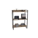 Ver mais imagens de Conjunto 3 Peças com Mesa para Escritório em L, Estante e Gaveteiro Espresso Móveis Industrial Preta