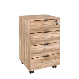 Kit 3 Peças com Mesa para Escritório em L, Estante e Gaveteiro Espresso Móveis - 15