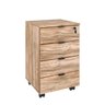 Kit 3 Peças com Mesa para Escritório em L, Estante e Gaveteiro Espresso Móveis - 15