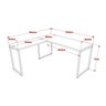 Kit 3 Peças com Mesa para Escritório em L, Estante e Gaveteiro Espresso Móveis - 4