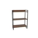 Ver mais imagens de Conjunto 3 Peças com Mesa para Escritório em L, Estante e Gaveteiro Yescasa Industrial Nogal Marrom