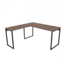 Kit 3 Peças com Mesa para Escritório em L, Estante e Gaveteiro Espresso Móveis - 7