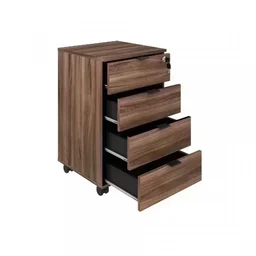 Kit 3 Peças com Mesa para Escritório em L, Estante e Gaveteiro Espresso Móveis - 10