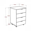 Ver imagem 4 de Conjunto 3 Peças com Mesa para Escritório em L, Estante e Gaveteiro Yescasa Industrial Nogal Marrom