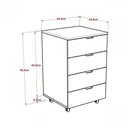 Ver imagem 4 de Conjunto 3 Peças com Mesa para Escritório em L, Estante e Gaveteiro Yescasa Industrial Nogal