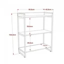 Ver imagem 3 de Kit 3 Peças com Mesa para Escritório em L, Estante e Gaveteiro Espresso Móveis