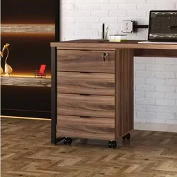 Kit 3 Peças com Mesa para Escritório em L, Estante e Gaveteiro Espresso Móveis - 12