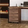 Kit 3 Peças com Mesa para Escritório em L, Estante e Gaveteiro Espresso Móveis - 12