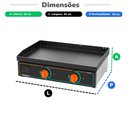 Ver imagem 5 de Chapa Bifeteira Profissional Deguste Luxo 6,35mm Elétrica 80cm CE80N New 220V - Venâncio 78423