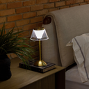 Ver imagem 5 de Luminária LED Acrílico Recarregável Touch Cúpula Dupla Dourada