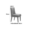 Ver imagem 4 de Conjunto: Mesa Sala Jantar Imperatriz Tampo c/ Vidro Curvo 180cm+6 Cadeiras Dafne Madeira Naturale/