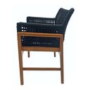Ver imagem 2 de Jogo de Mesa Jantar 1,50m Madeira Giratória e 6 Poltronas Tokyo Corda Náutica Nossa Kasa Preto