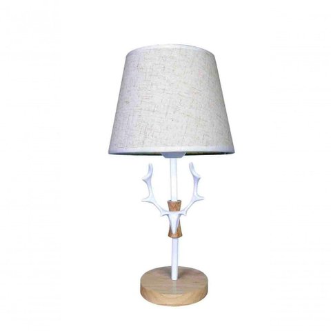 Kit Casal 2 Abajur Luminária Branca de Mesa 43cm Bivolt 110/220v