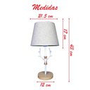 Ver imagem 2 de Kit Casal 2 Abajur Luminária Branca de Mesa 43cm Bivolt 110/220v