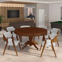 Ver mais imagens de Conjunto Mesa de Jogos Bellagio e 6 Cadeiras Madeira Poker Base Estrela Linho Cinza/imbuia