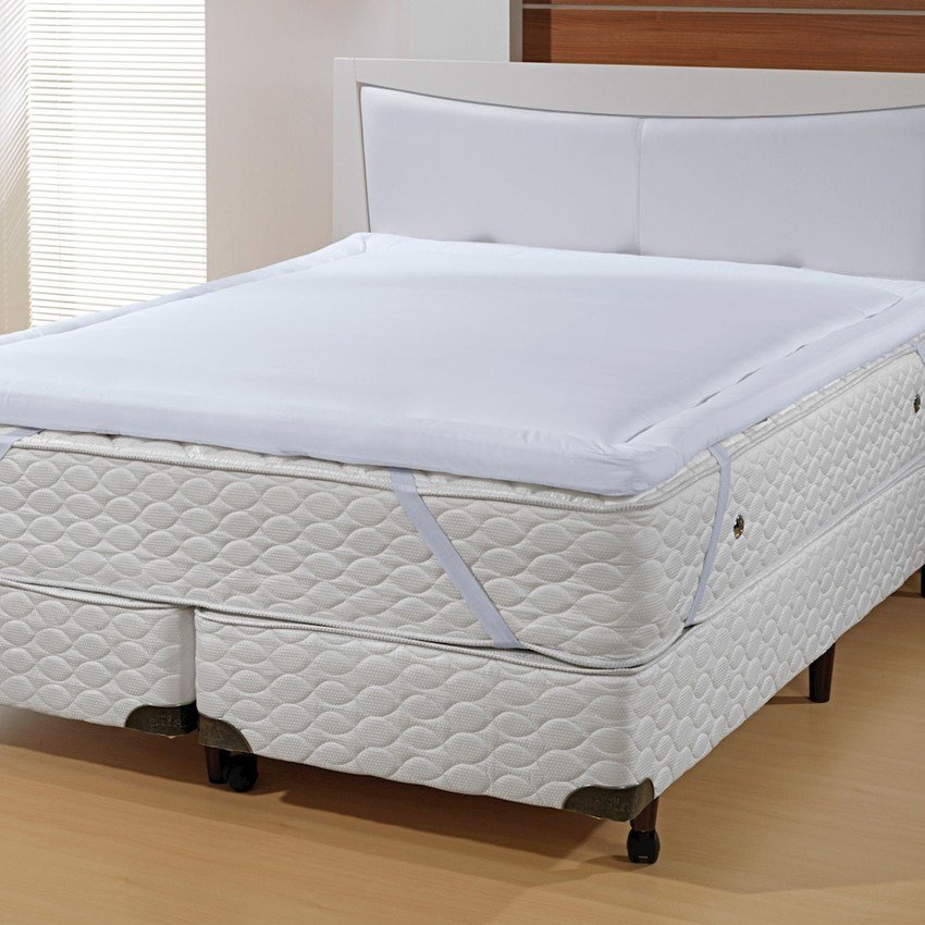 Pillow Top King Altenburg Lit Blanc 180 fios 100% Algodão - Branco