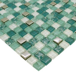 Pastilha de Vidro para Cozinha Banheiro Verde Jade 30x30cm - 5