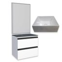 Ver imagem 1 de Conjunto Para Banheiro Aço Gabinete Gaia 60 Com Espelho e Cuba Prisma Cozimax Branco