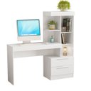Ver imagem 6 de Escrivaninha Mesa Escritório com Estante Office Nt 2010 2 Gavetas 131,5cm Branco New e Rosa