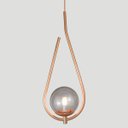 Ver imagem 2 de Lustre Pendente On Drop - Bronze com Globo de Vidro Fumê