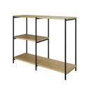 Ver imagem 2 de Aparador Industrial Artesania 95cm Console para Sala Home Hall Entrada e Decoração - Preto/freijó