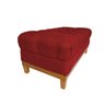 Puff Decorativo Retrô HELENA Capitonê SUEDE 1 Metro HOUSE MÓVEIS:vermelho - 2