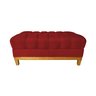 Puff Decorativo Retrô HELENA Capitonê SUEDE 1 Metro HOUSE MÓVEIS:vermelho - 1