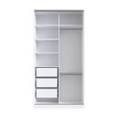 Ver imagem 6 de Guarda-Roupa Solteiro 2 Portas com Espelho 3 Gavetas