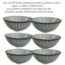 Ver imagem 5 de Kit 6 Lindos Bowlls Grandes com 500ml Porcelana Portuguesa