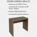 Ver imagem 3 de Escrivaninha Mesa Escritorio Me4139 Nogal Tecno Mobili