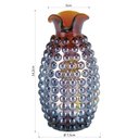 Ver imagem 4 de Maou Vaso 14x8x8cm Vidro Marrom Lustrado
