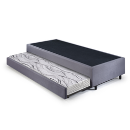 Bicama Box Solteiro Suede 88x188x28 Cm com Colchão Auxiliar Ecoflex - 7