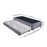 Bicama Box Solteiro Suede 88x188x28 Cm com Colchão Auxiliar Ecoflex - 2