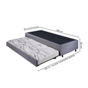 Ver imagem 2 de Bicama Box Solteiro Suede 88x188x28 Cm com Colchão Auxiliar Ecoflex