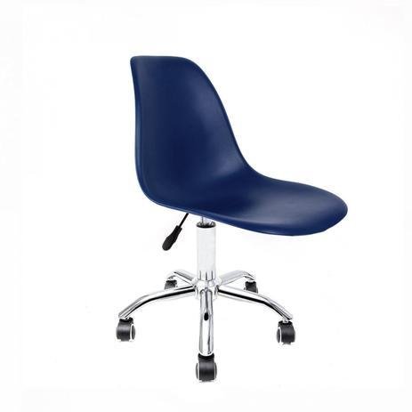 Cadeira Eames PP Azul Bic Emporio Tiffany Office Cromada