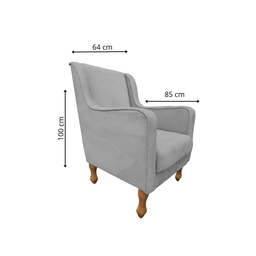Poltrona Confortável para Amamentação Ester - Dritex:suede Cinza - 6