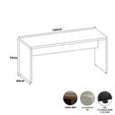 Ver imagem 2 de Mesa Escrivaninha 1,60m X 0,60m Pés Painel Mdf F5 Office Cor:freijó com Preto