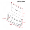 Ver imagem 3 de Conjunto Painel com Estante para TV até 55 Polegadas NT 1065 Notável Móveis