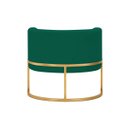 Ver imagem 4 de Kit 2 Poltronas Decorativas Luna Estofada Base Metálica Suede: Suede Verde