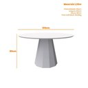 Ver imagem 4 de Conjunto Sala de Jantar Mesa Isis 135x135 6 Cadeiras Anitta 2024 Ype/preto/veludo Preto