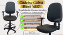 Ver imagem 6 de Cadeira Caixa Executiva Ergonômica Escritorio Apoio Lombar Work NR17 Corino Braços Base Fixa