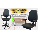 Ver imagem 6 de Cadeira Caixa Executiva Ergonômica Escritorio Apoio Lombar Work NR17 Corino Braços Base Fixa