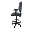 Ver imagem 5 de Cadeira Caixa Executiva Ergonômica Escritorio Apoio Lombar Work NR17 Corino Braços Base Fixa
