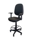 Ver imagem 4 de Cadeira Caixa Executiva Ergonômica Escritorio Apoio Lombar Work NR17 Corino Braços Base Fixa