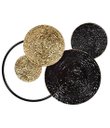 Ver imagem 1 de Adorno Decorativo de Parede em Metal Preto com Dourado